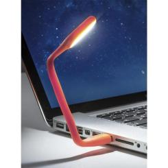 Лампа USB Optima LED, гнучка, рожевий Фото 1