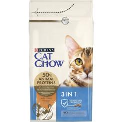 Сухой корм для кошек Purina Cat Chow Feline 3 в 1 з індичкою 1.5 кг Фото