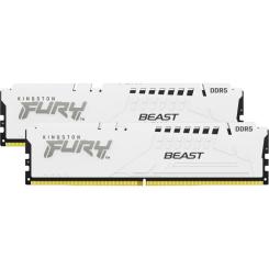 Модуль памяти для компьютера Kingston Fury (ex.HyperX) DDR5 32GB (2x16GB) 5600 MHz Beast White Фото 3