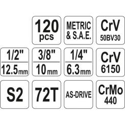 Набор инструментов Yato YT-38801 Фото 4
