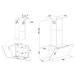 Вытяжка кухонная Eleyus CRISTAL 1000 LED 60 BL Фото 11