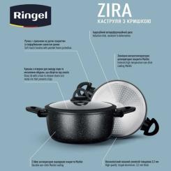 Кастрюля Ringel Zira з кришкою низька 4.1 л Фото 6