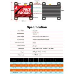 Видеопередатчик (VTX) AKK Race Ranger 1.6W 5.8GHz 48CH L,X Band Фото 6