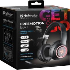 Наушники Defender FreeMotion B571 Bluetooth LED Black Фото 7