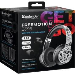 Наушники Defender FreeMotion B595 Bluetooth Black/White Фото 6