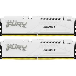 Модуль памяти для компьютера Kingston Fury (ex.HyperX) DDR5 64GB (2x32GB) 5600 MHz FURY Beast White Фото