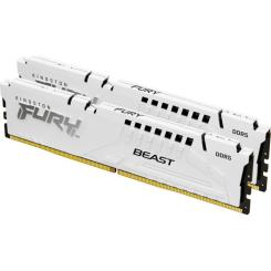Модуль памяти для компьютера Kingston Fury (ex.HyperX) DDR5 64GB (2x32GB) 5600 MHz FURY Beast White Фото 1