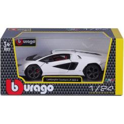 Машина Bburago Lamborghini Countach LPI 800-4 (белая, 1:24) Фото 5
