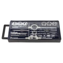 Набор метчиков и плашек Sigma 16 предм., пластиковий кейс Фото 2