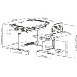 Парта со стулом Cubby Lupin Grey Фото 11