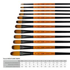Кисточка для рисования Rosa Синтетика овальна, FLAME 1368FR, №16 Фото 1