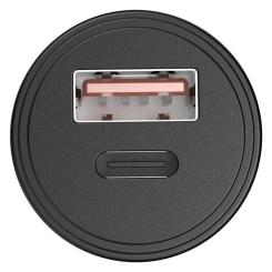 Зарядное устройство Choetech Car USB-A/USB-C 30W QC3.0/PD Фото 3