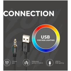 Наушники Canyon GH-6 Shadder Gaming 3.5 мм RGB White Фото 8