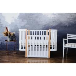 Кроватка Angelo Magic белая (бело-буковая) 120х60 Фото 2