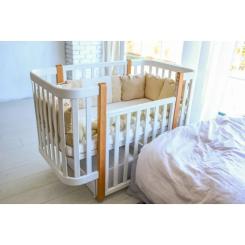 Кроватка Angelo Magic белая (бело-буковая) 120х60 Фото 3