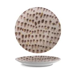 Тарелка G.Benedikt Isabelle кругла 24 см Brown Brush Фото