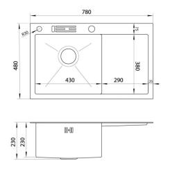 Мойка кухонная Nett NB-7848(L) Фото 5