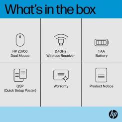 Мышка HP Z3700 Dual Wireless/Bluetooth Black Фото 9