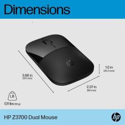 Мышка HP Z3700 Dual Wireless/Bluetooth Black Фото 6