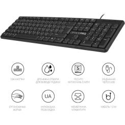 Клавиатура OfficePro SK166 USB Black Фото 7