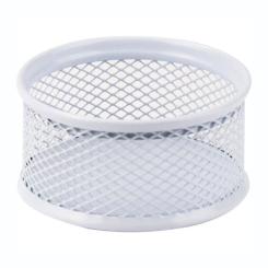 Подставка для скрепок Axent 80x80x40 мм металлическая, белая Фото