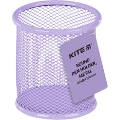 Подставка для ручек Kite круглая, металлическая 80х80х100 мм сиреневая Фото 1
