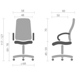 Офисное кресло Аклас Авіс Сірий Фото 4