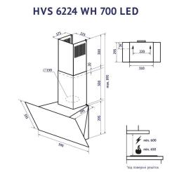 Вытяжка кухонная Minola HVS 6224 WH 700 LED Фото 10