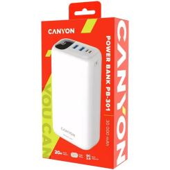 Батарея универсальная Canyon PB-301 30000mAh PD/20W, QC/3.0 Фото 3