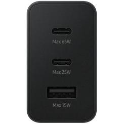 Зарядное устройство Samsung 2xUSB-С 65W PD PPS/USB-A Black Фото 2