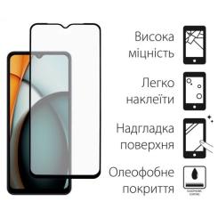 Стекло защитное Dengos Full Glue Xiaomi Redmi A3 (black) Фото 1