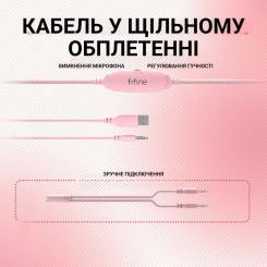 Наушники Fifine H3 RGB Pink Фото 3