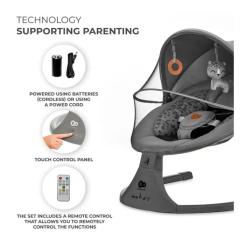 Кресло-качалка Kinderkraft Lumi 2 Dark Grey Фото 8