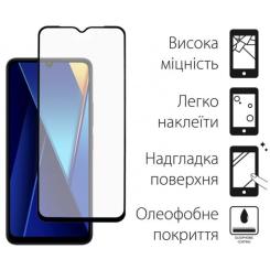 Стекло защитное Dengos Full Glue POCO C65 (black) Фото 1
