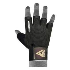 Перчатки для фитнеса RDX T2 Half Brown XL Фото 6