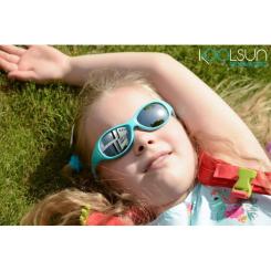 Детские солнцезащитные очки Koolsun Flex бірюзово-сірі 3-6 років Фото 1