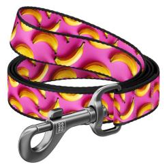 Поводок для собак WAUDOG Nylon "Банани на рожевому" M Фото