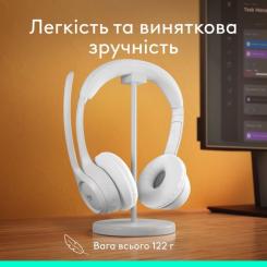 Наушники Logitech Zone 300 Bluetooth Off-White Фото 7