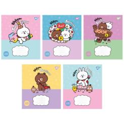 Тетрадь Yes Line Friends. Sweetieland 12 аркушів коса лінія Фото