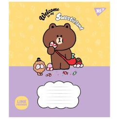 Тетрадь Yes Line Friends. Sweetieland 12 аркушів коса лінія Фото 3