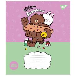 Тетрадь Yes Line Friends. Sweetieland 12 аркушів коса лінія Фото 4