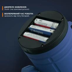 Фонарь Quantum Nice blue 1WLED + 3WCOB 3xAА Фото 3