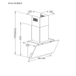 Вытяжка кухонная Pyramida NX 50 (800) B GBL Фото 7