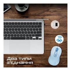 Мышка Promate Ken Wireless/Bluetooth Blue Фото 4