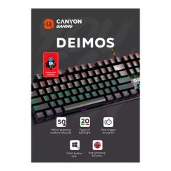 Клавиатура Canyon Deimos GK-4 Rainbow LED USB UA Black Фото 3