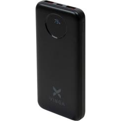Батарея универсальная Vinga 10000 mAh 22.5W Display Black Фото