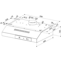 Вытяжка кухонная Faber 741 Base W A60, білий Фото 1