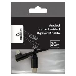 Дата кабель Cablexpert USB-C to Lightning 0,2m angle Фото 2
