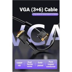 Кабель мультимедийный Vention VGA M to VGA M 2.0m ferrite Фото 1