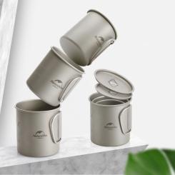 Чашка туристическая Naturehike NH20CJ005 титанова з ручкою 300 мл Фото 1